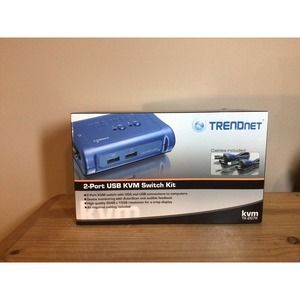 NEW TRENDnet TK-207K 2-Port USB KVM Switch Kit VGA/USB